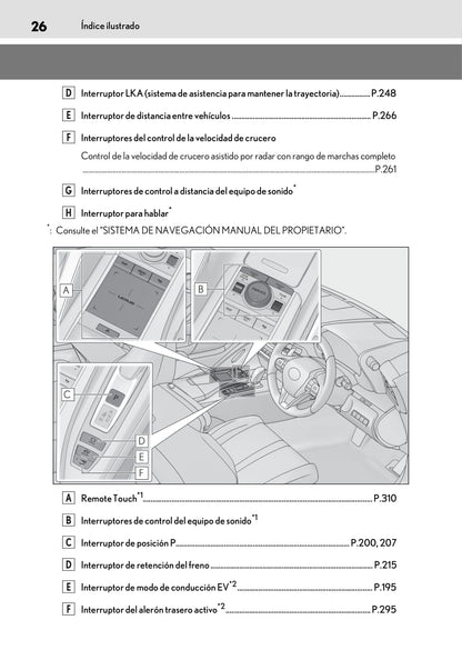 2018-2019 Lexus LC 500/LC 500h Owner's Manual | Spanish