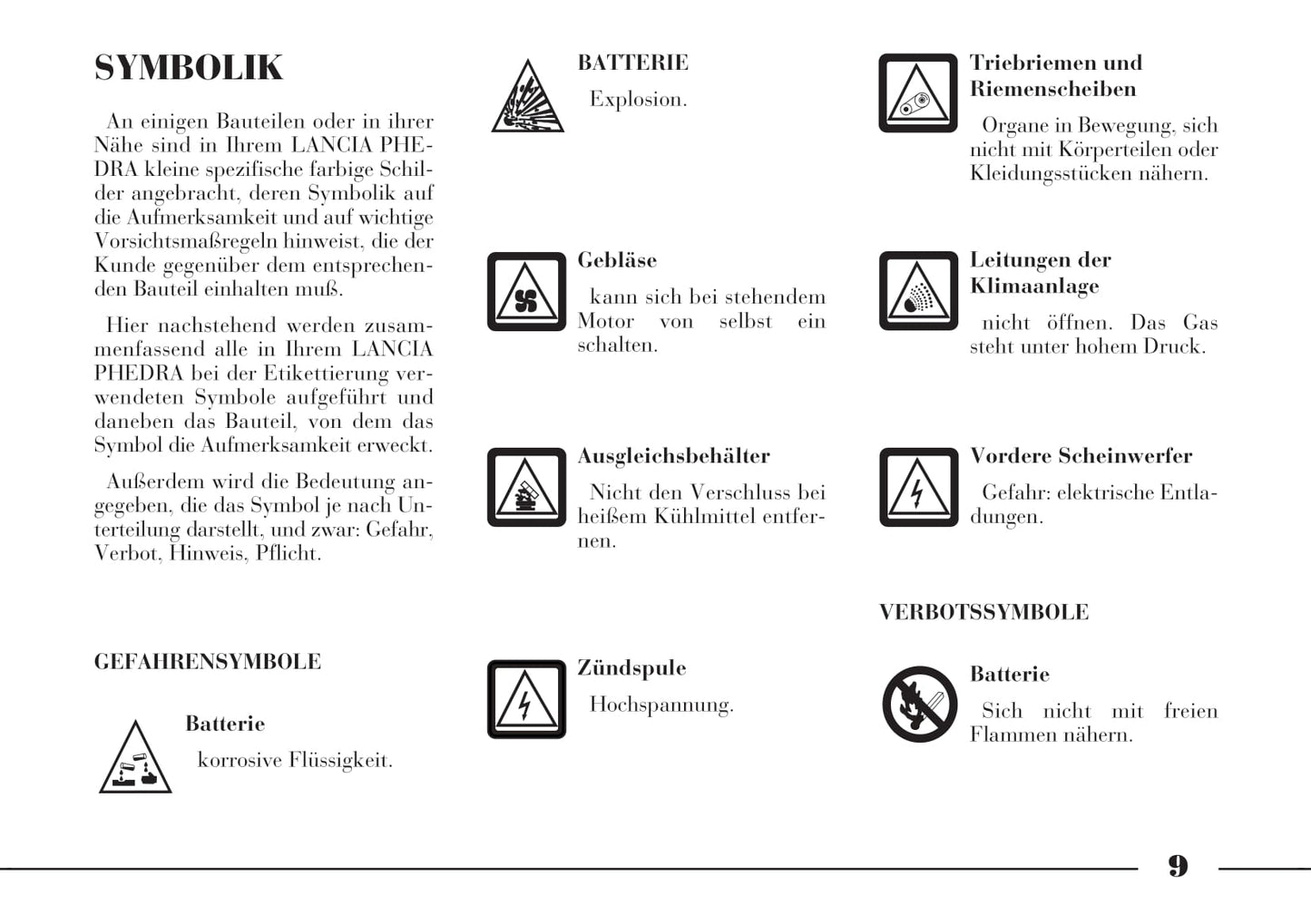 2002-2008 Lanica Phedra Gebruikershandleiding | Duits