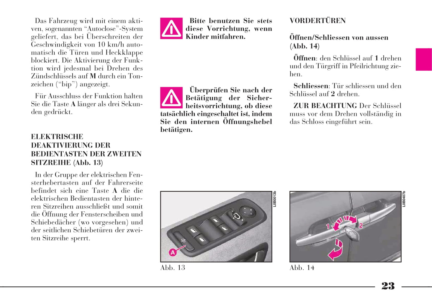 2002-2008 Lanica Phedra Gebruikershandleiding | Duits