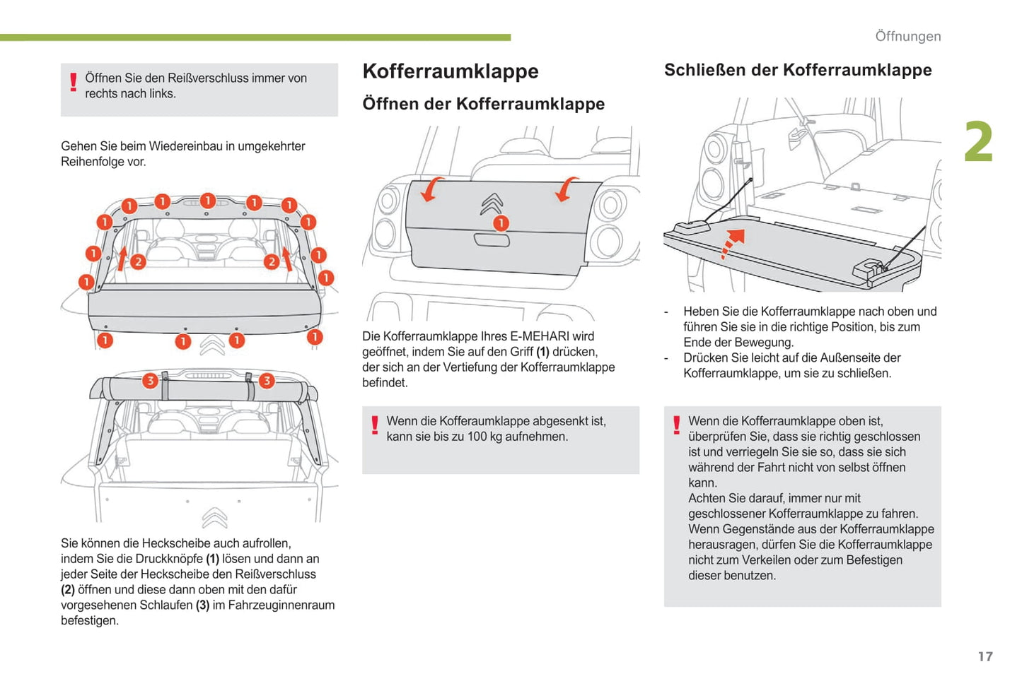 2017-2019 Citroën e-Mehari Gebruikershandleiding | Duits