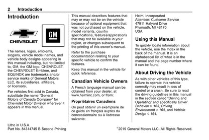 2020 Chevrolet Equinox Manuel du propriétaire | Anglais