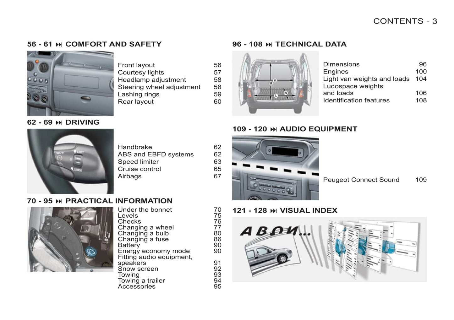 2011-2012 Peugeot Partner/Partner Origin Gebruikershandleiding | Engels