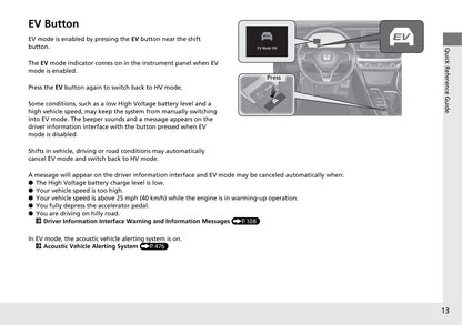 2019 Honda Accord Hybrid Owner's Manual | English