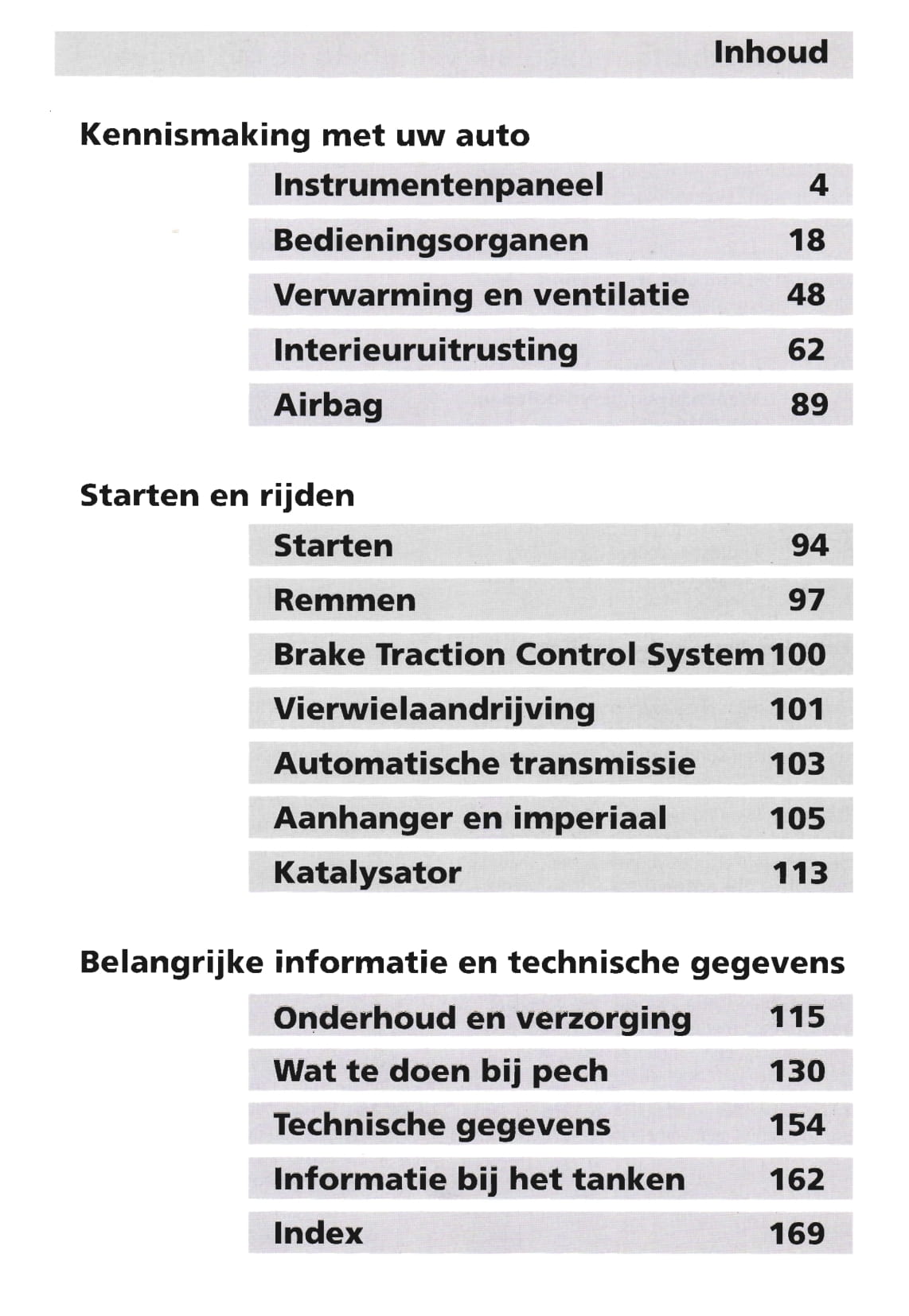 1995-2000 Ford Galaxy Owner's Manual | Dutch