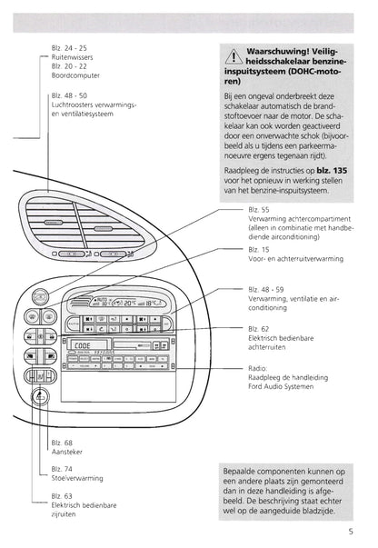 1995-2000 Ford Galaxy Owner's Manual | Dutch