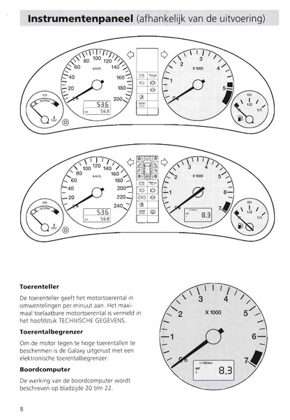 1995-2000 Ford Galaxy Owner's Manual | Dutch