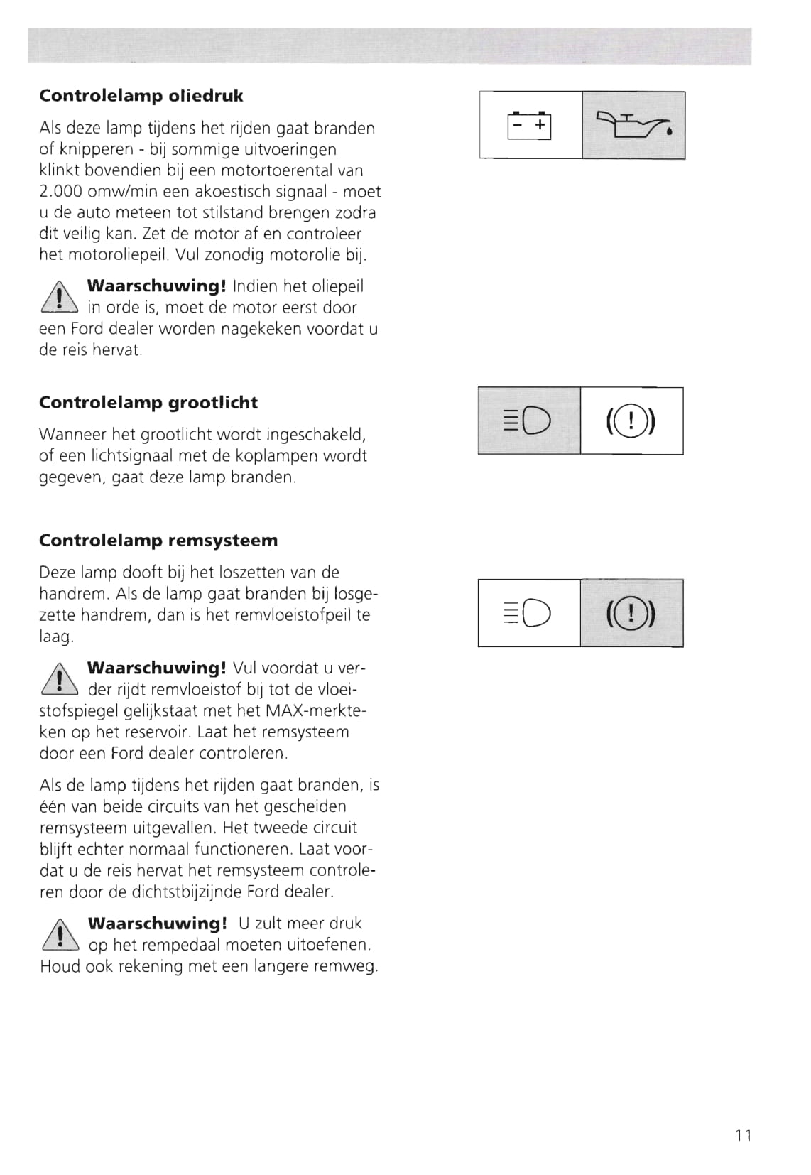 1995-2000 Ford Galaxy Owner's Manual | Dutch