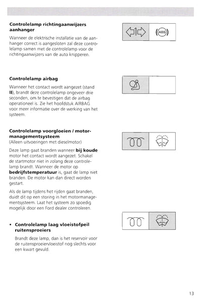 1995-2000 Ford Galaxy Owner's Manual | Dutch