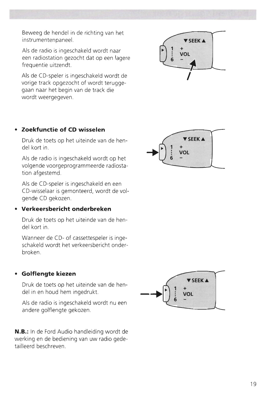 1995-2000 Ford Galaxy Owner's Manual | Dutch