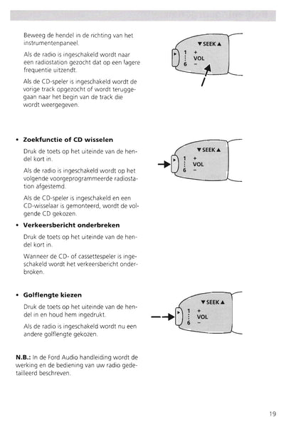 1995-2000 Ford Galaxy Owner's Manual | Dutch