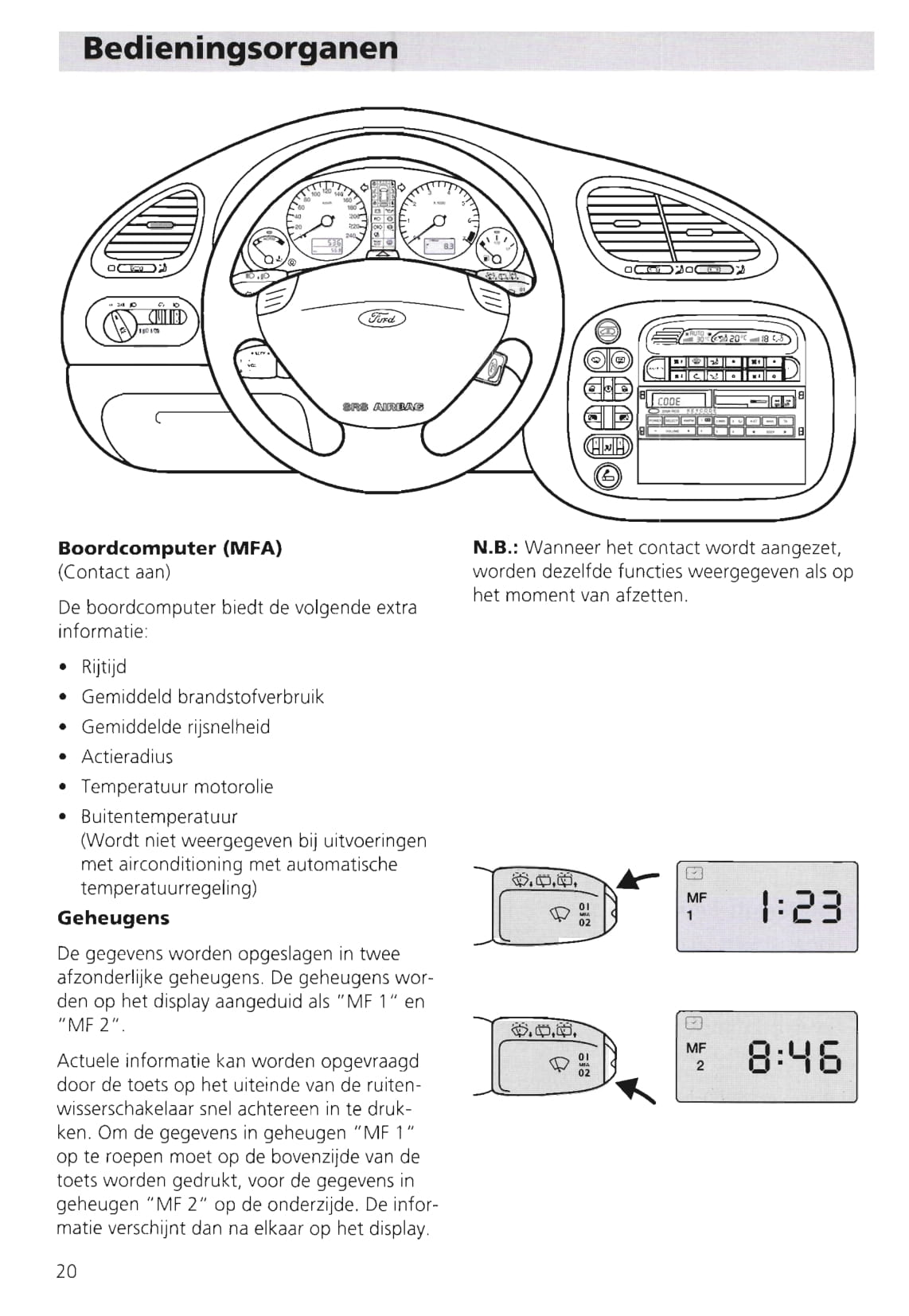 1995-2000 Ford Galaxy Owner's Manual | Dutch