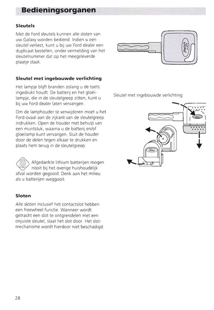 1995-2000 Ford Galaxy Owner's Manual | Dutch