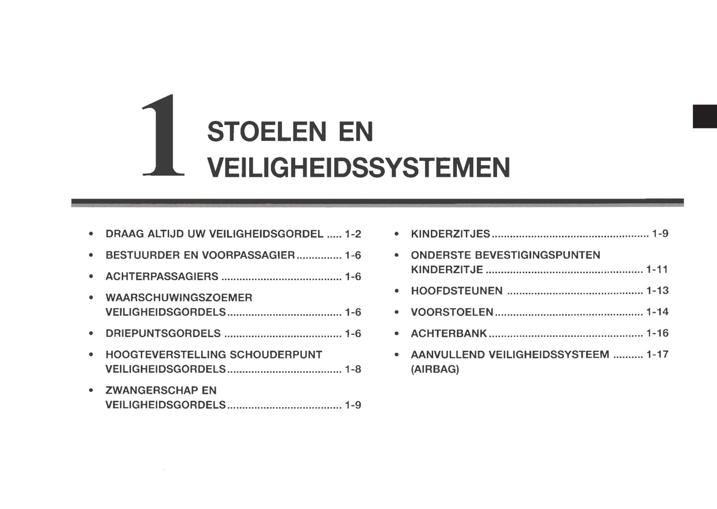 1999-2003 Daewoo Nubira Owner's Manual | Dutch