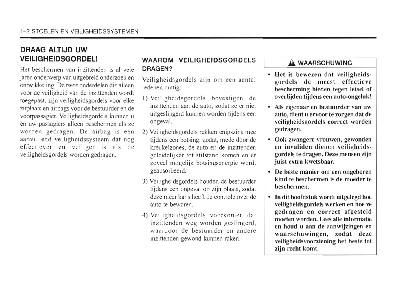 1999-2003 Daewoo Nubira Owner's Manual | Dutch