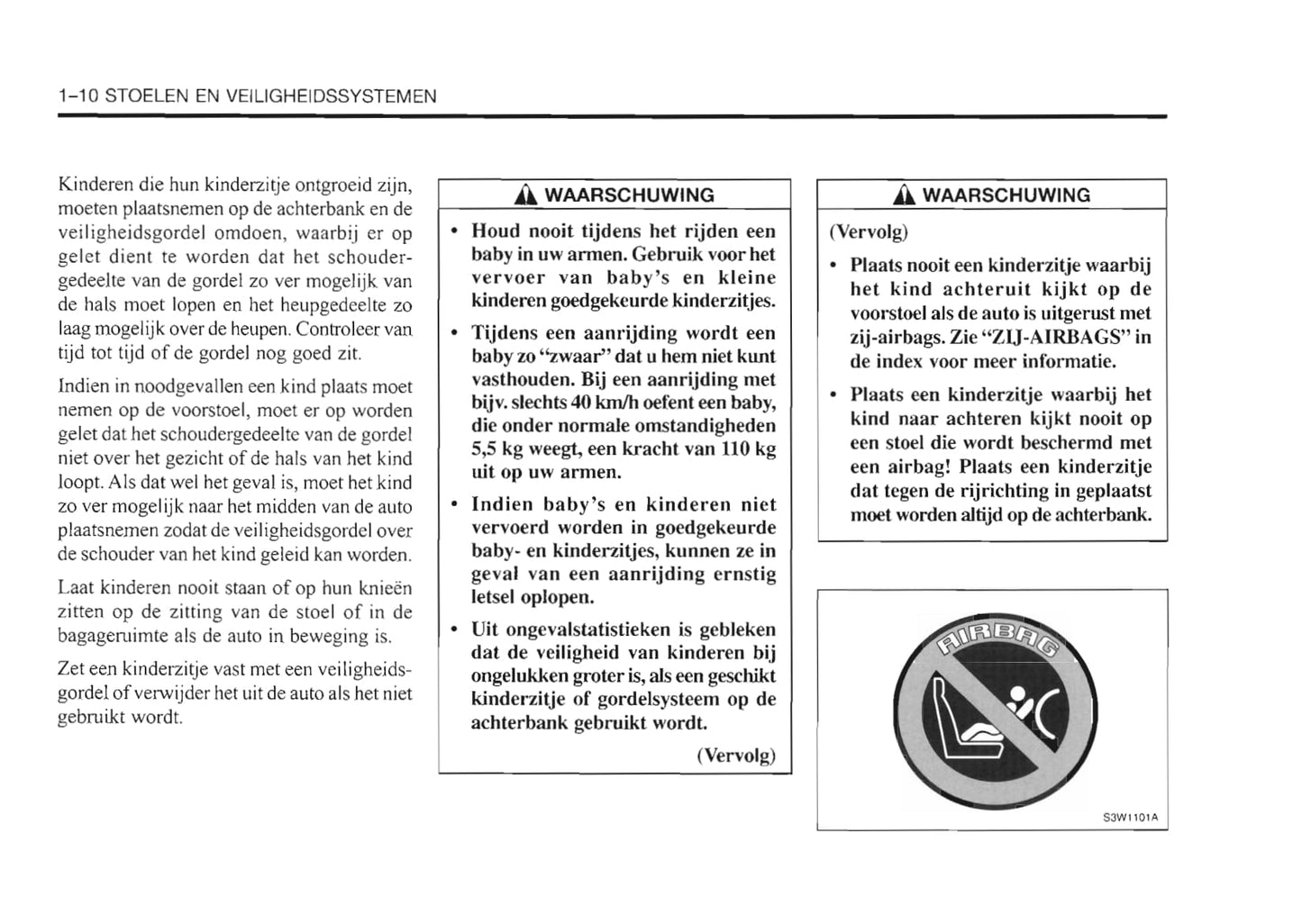 1999-2003 Daewoo Nubira Owner's Manual | Dutch