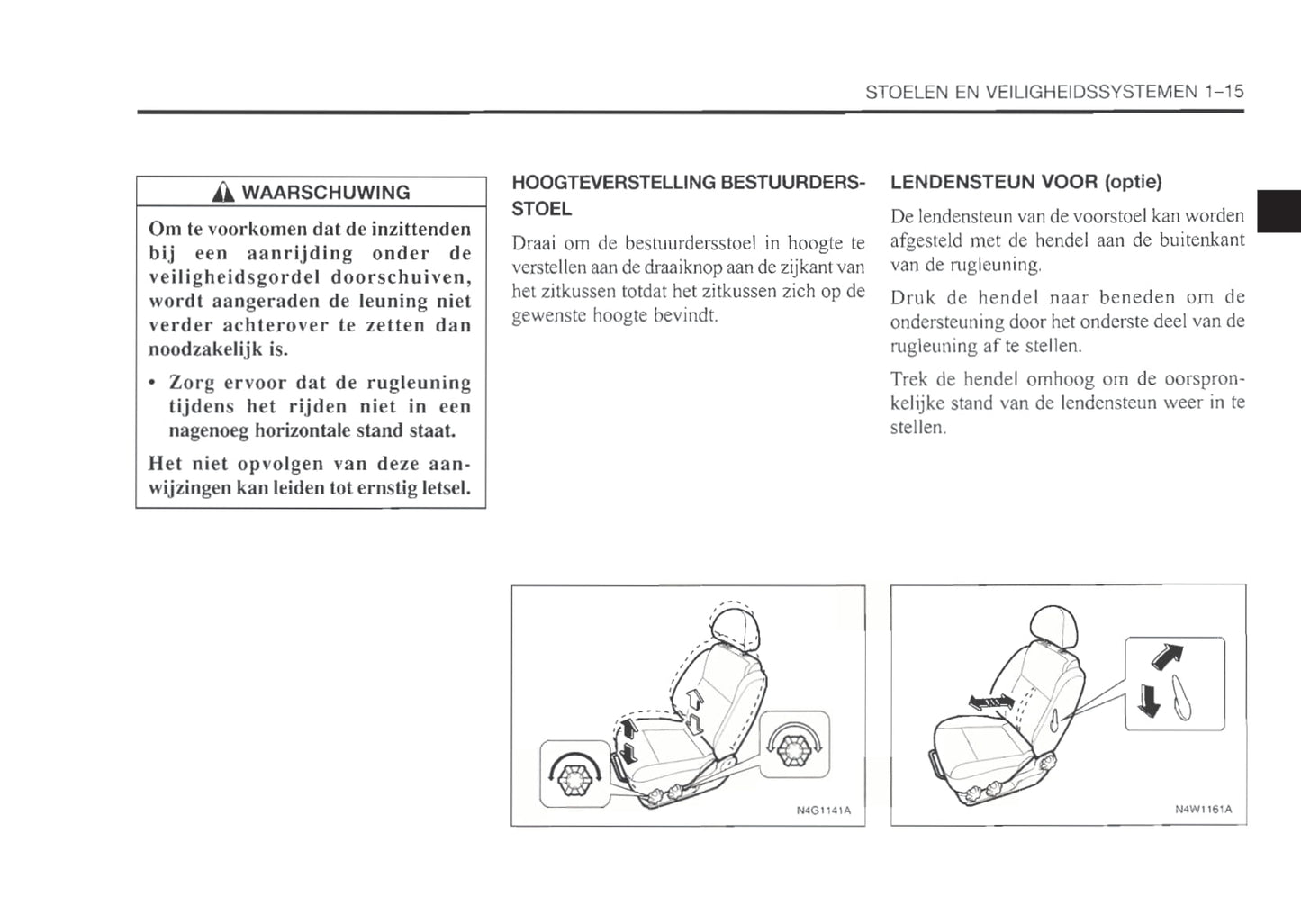 1999-2003 Daewoo Nubira Owner's Manual | Dutch