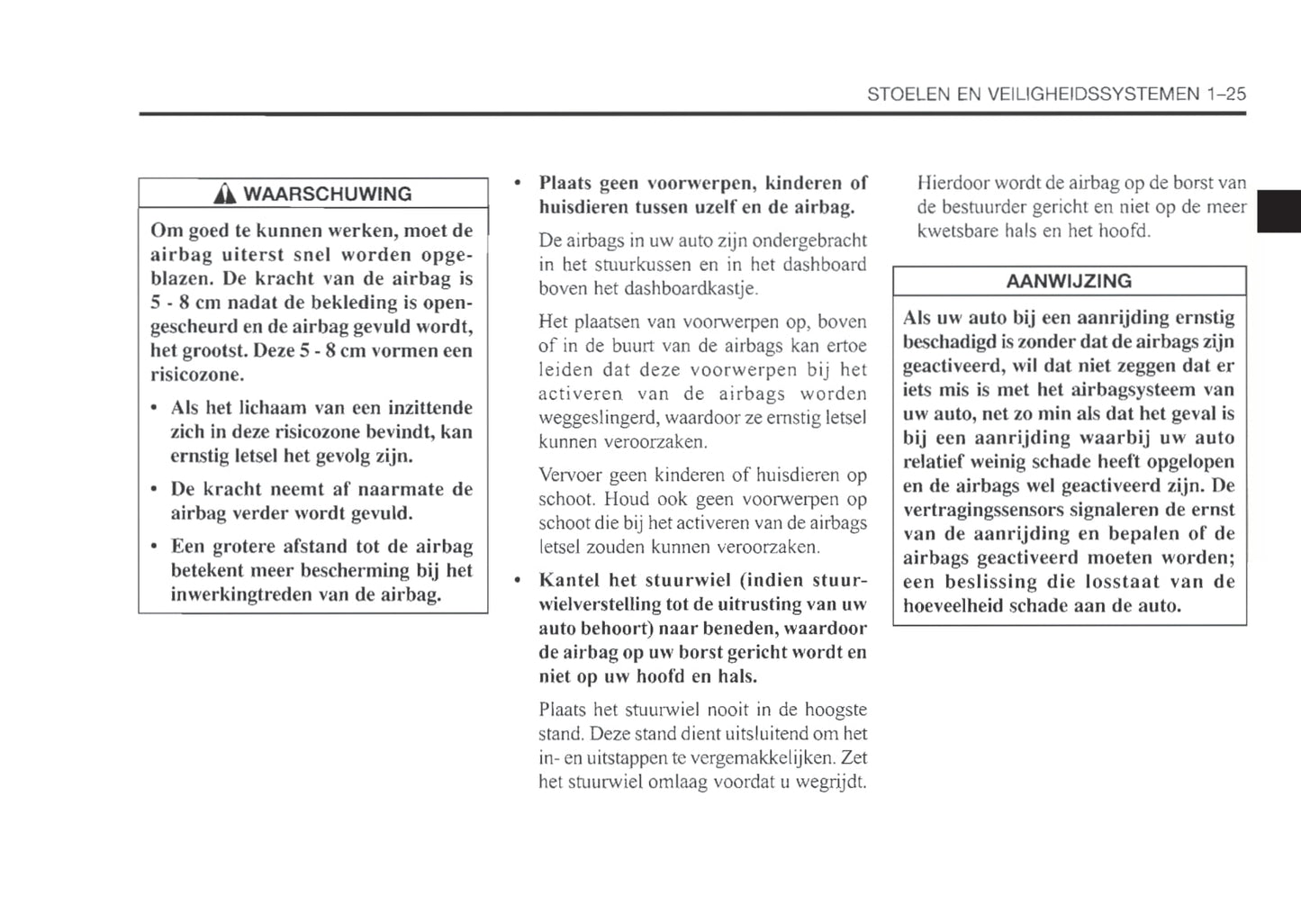 1999-2003 Daewoo Nubira Owner's Manual | Dutch