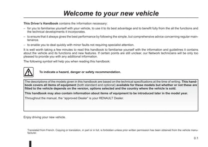 2015-2016 Renault Trafic Owner's Manual | English