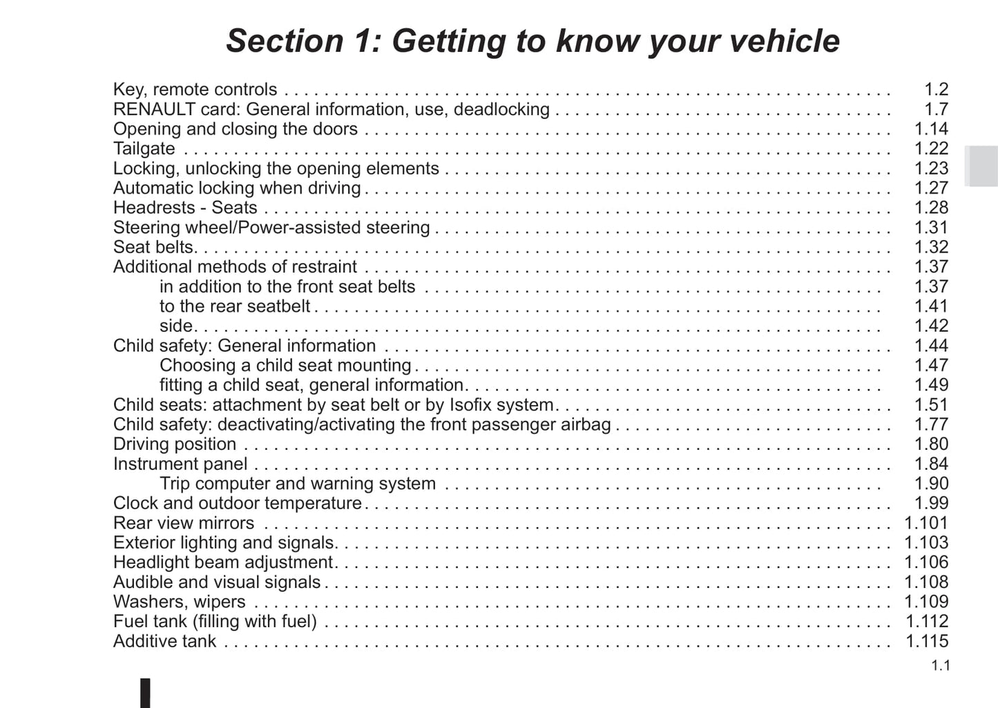 2015-2016 Renault Trafic Owner's Manual | English