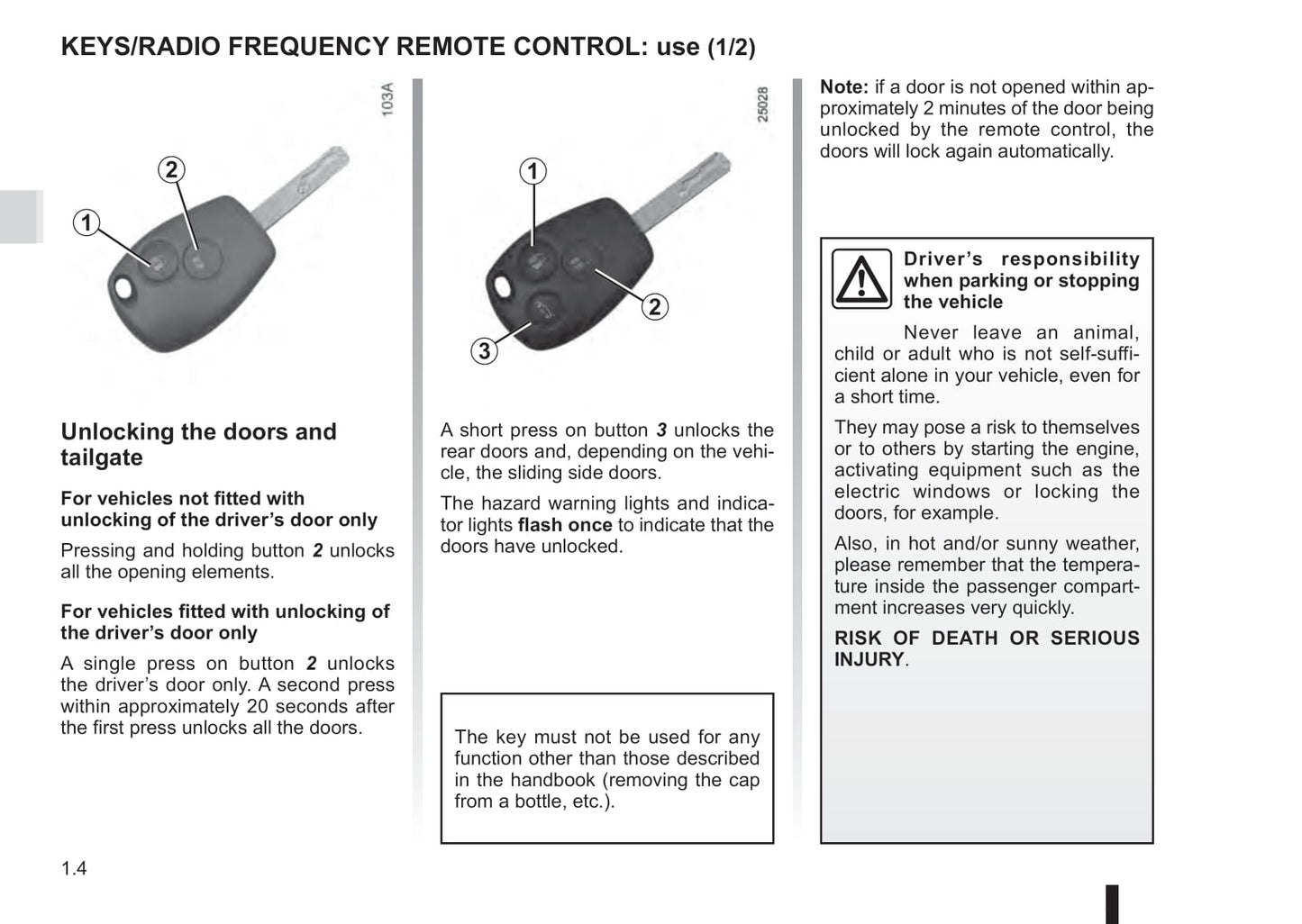 2015-2016 Renault Trafic Owner's Manual | English