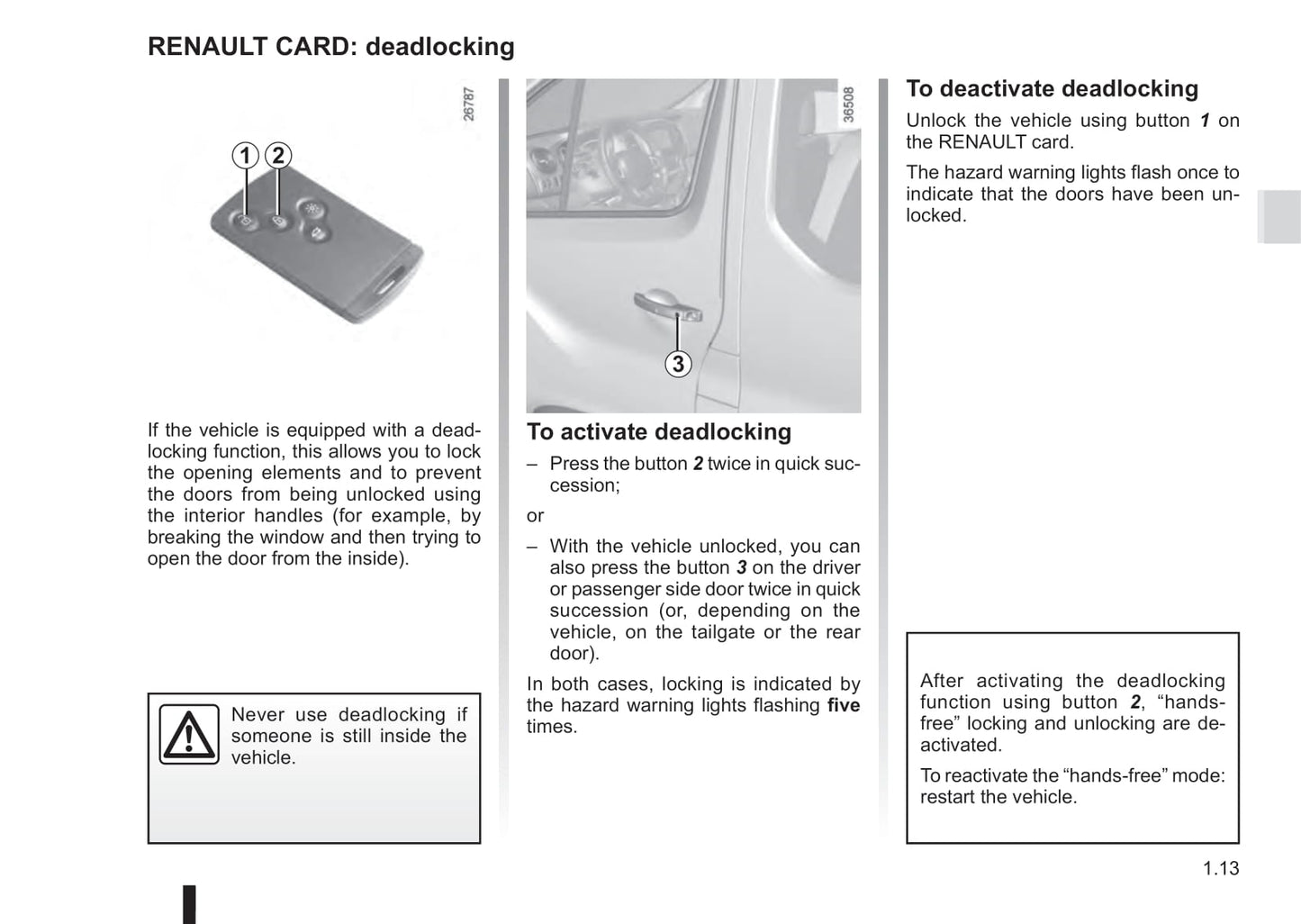 2015-2016 Renault Trafic Owner's Manual | English