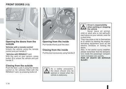 2015-2016 Renault Trafic Owner's Manual | English