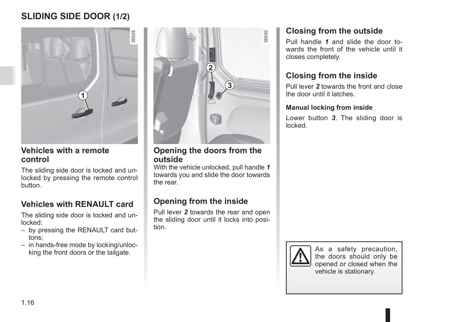 2015-2016 Renault Trafic Owner's Manual | English