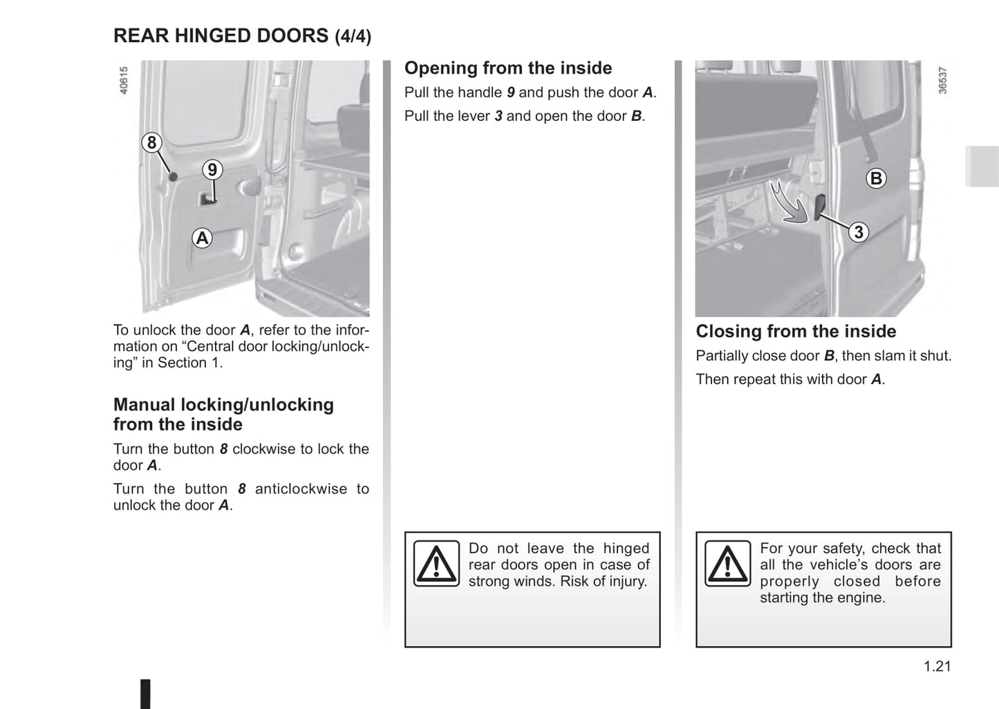 2015-2016 Renault Trafic Owner's Manual | English