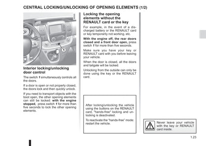 2015-2016 Renault Trafic Owner's Manual | English