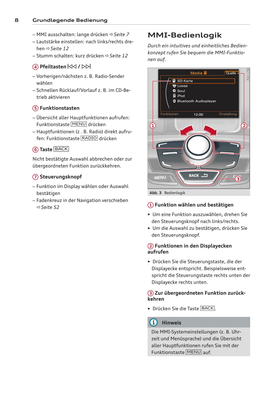 Audi MMI Bedienungsanleitung 2013