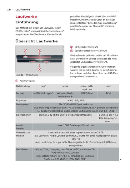 Audi MMI Bedienungsanleitung 2013