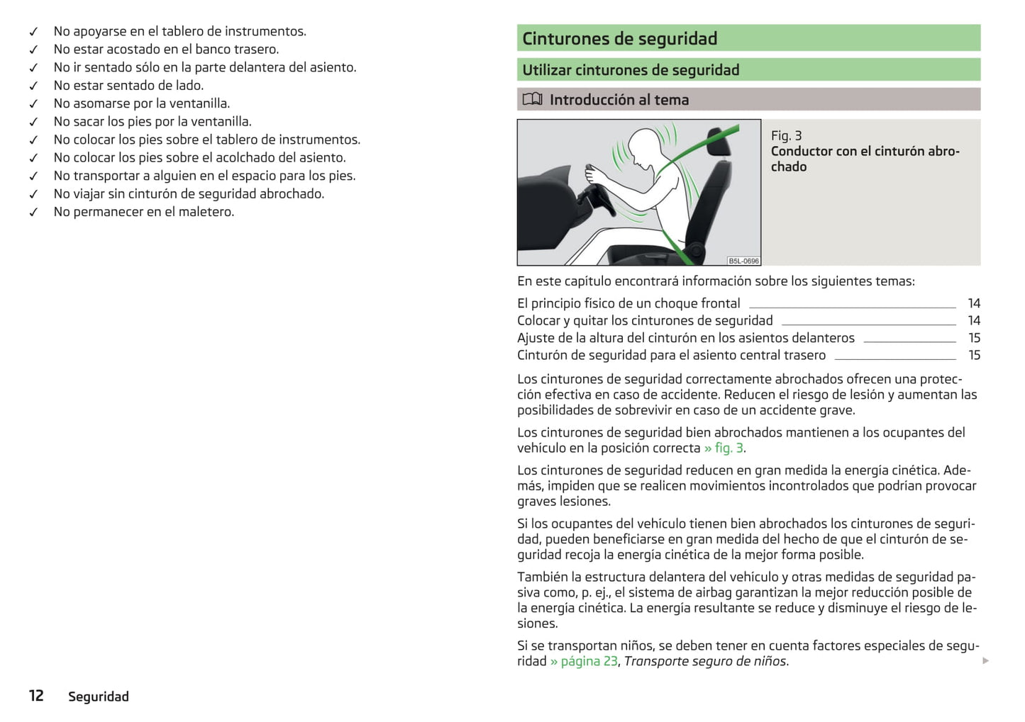 2014-2015 Skoda Roomster Owner's Manual | Spanish