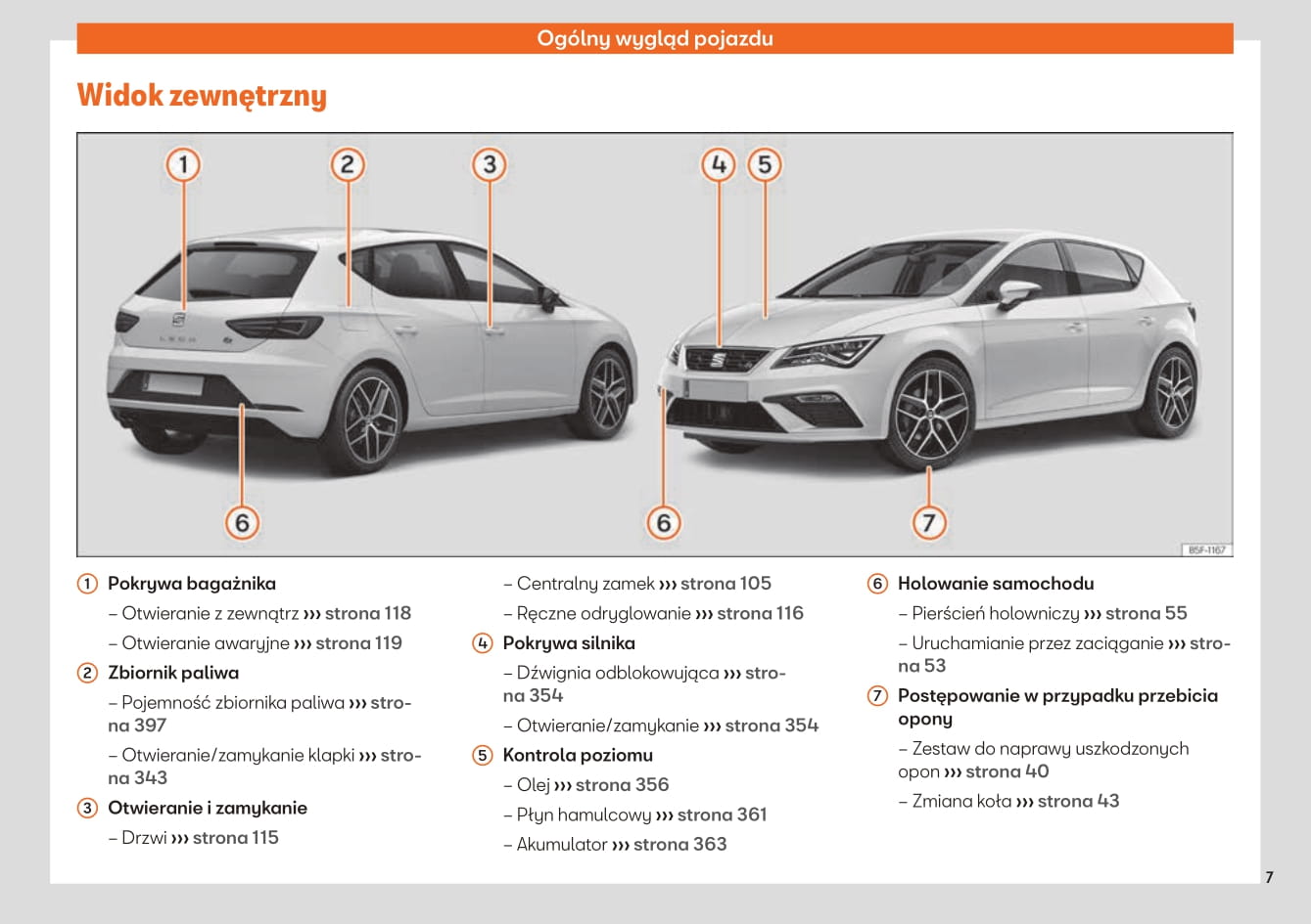 2017-2019 Seat Leon Manuel du propriétaire | Polonais