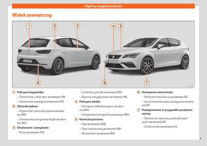 2017-2019 Seat Leon Manuel du propriétaire | Polonais