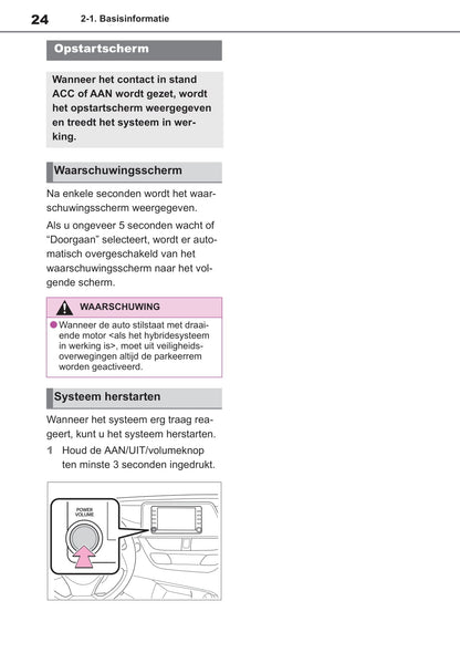 Toyota C-HR / C-HR Hybrid Navigatie- en Multimediasysteem Handleiding 2019