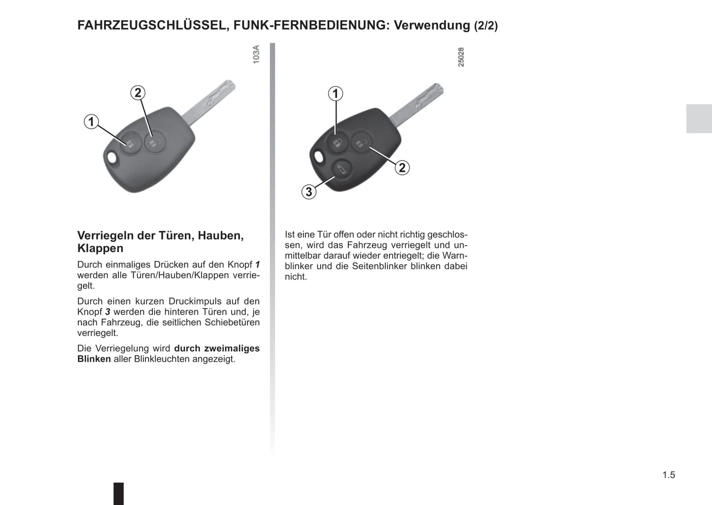 2016-2017 Renault Trafic Owner's Manual | German