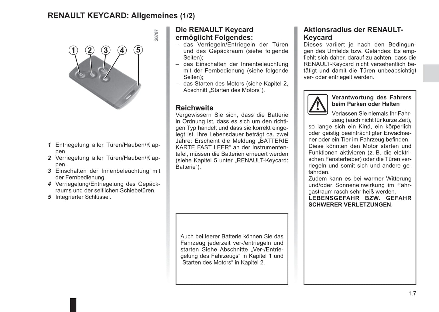 2016-2017 Renault Trafic Owner's Manual | German