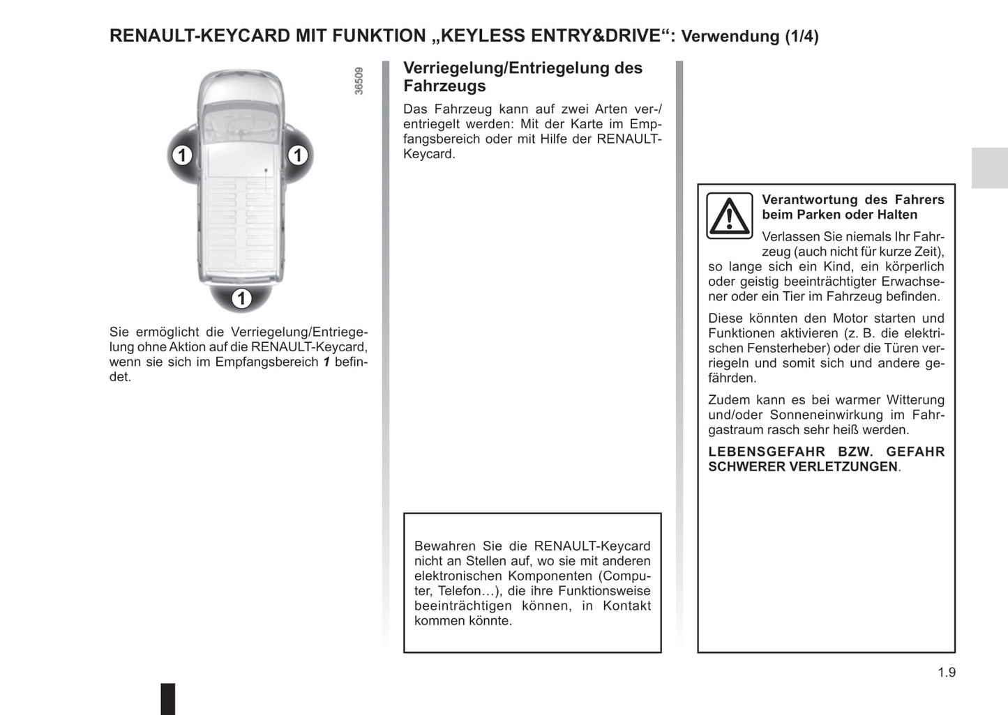 2016-2017 Renault Trafic Owner's Manual | German