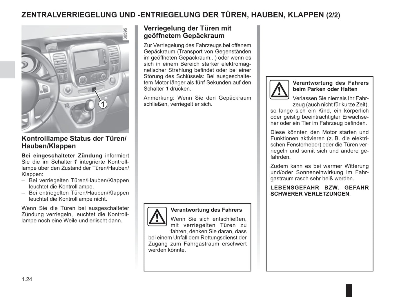 2016-2017 Renault Trafic Owner's Manual | German