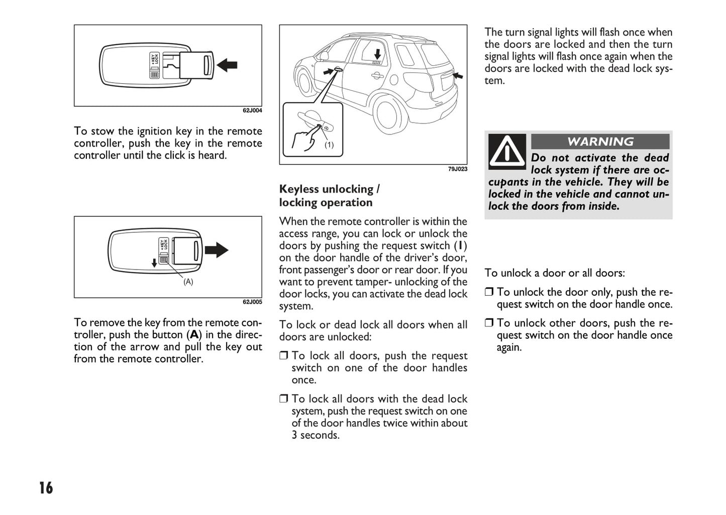 2007-2008 Fiat Sedici Owner's Manual | English