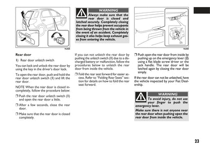 2007-2008 Fiat Sedici Owner's Manual | English