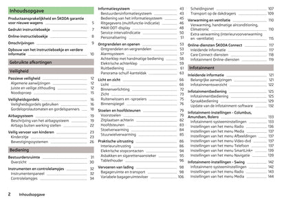 2017-2018 Skoda Octavia Owner's Manual | Dutch