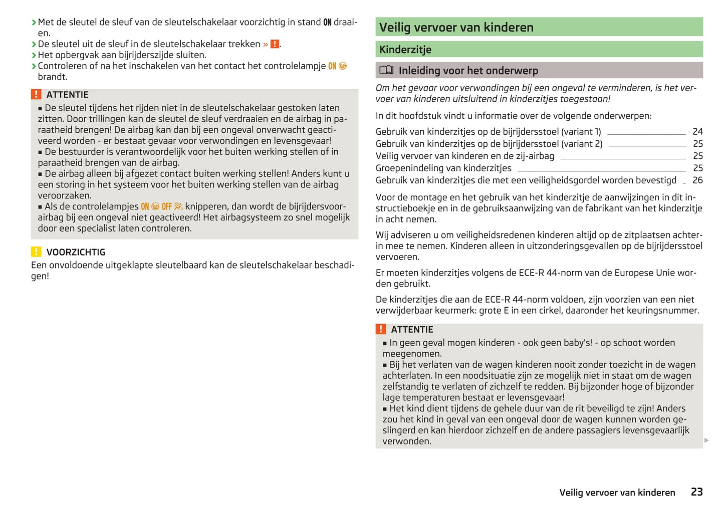 2017-2018 Skoda Octavia Owner's Manual | Dutch