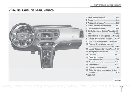 2013-2014 Kia Rio Bedienungsanleitung | Spanisch