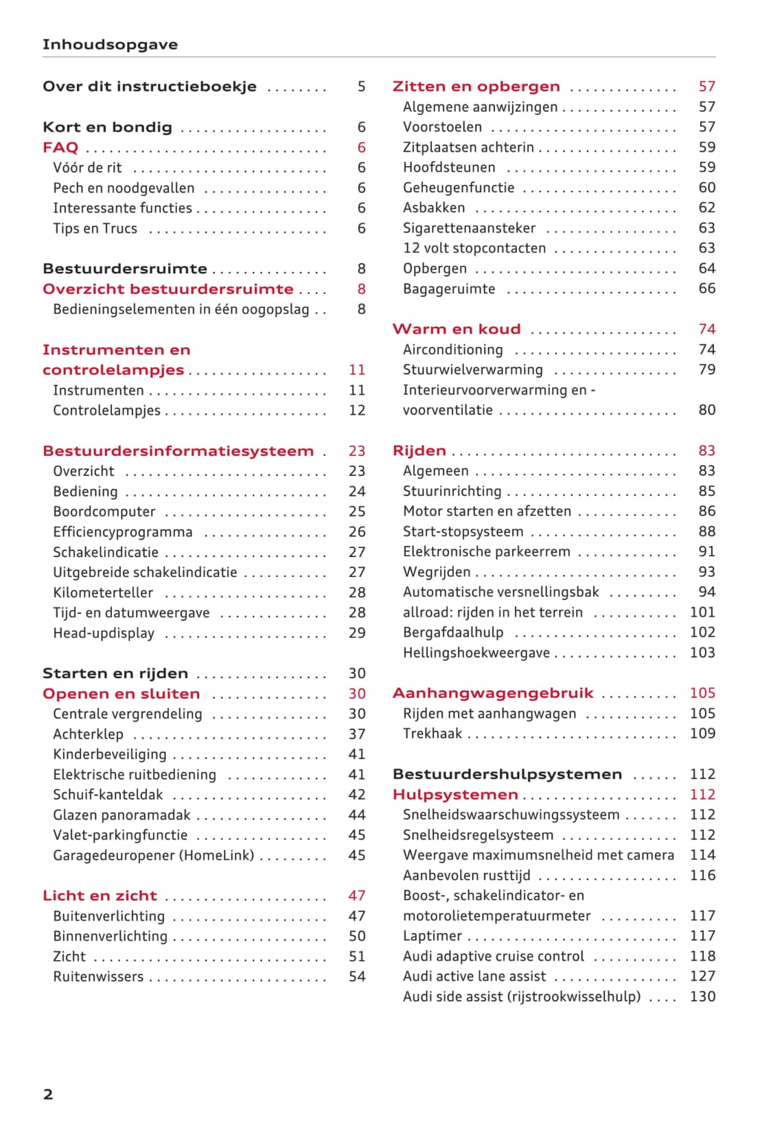 2014-2018 Audi A6 Gebruikershandleiding | Nederlands