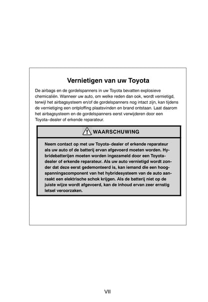 2008-2009 Toyota Prius Gebruikershandleiding | Nederlands