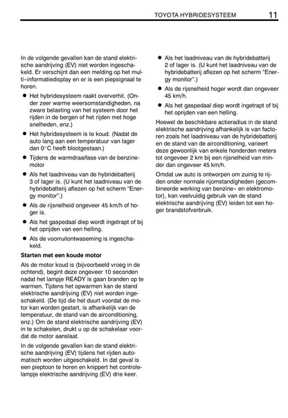 2008-2009 Toyota Prius Gebruikershandleiding | Nederlands