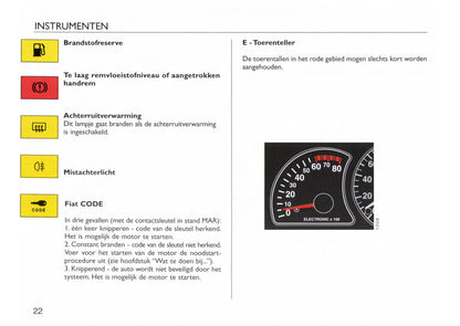 1997-1998 Fiat Cinquecento Bedienungsanleitung | Niederländisch