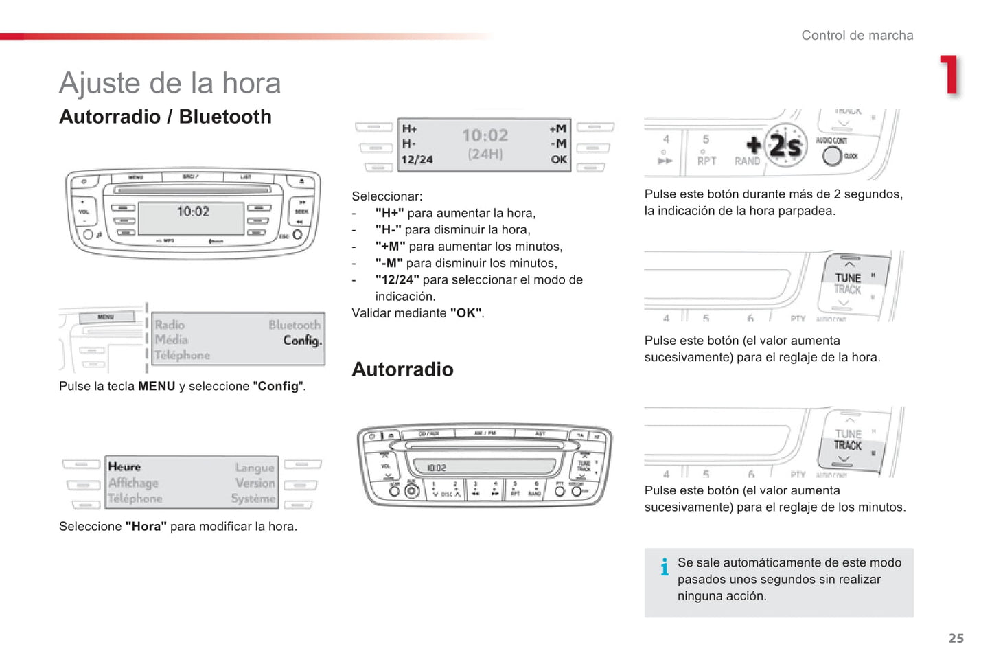 2012-2014 Citroën C1 Gebruikershandleiding | Spaans