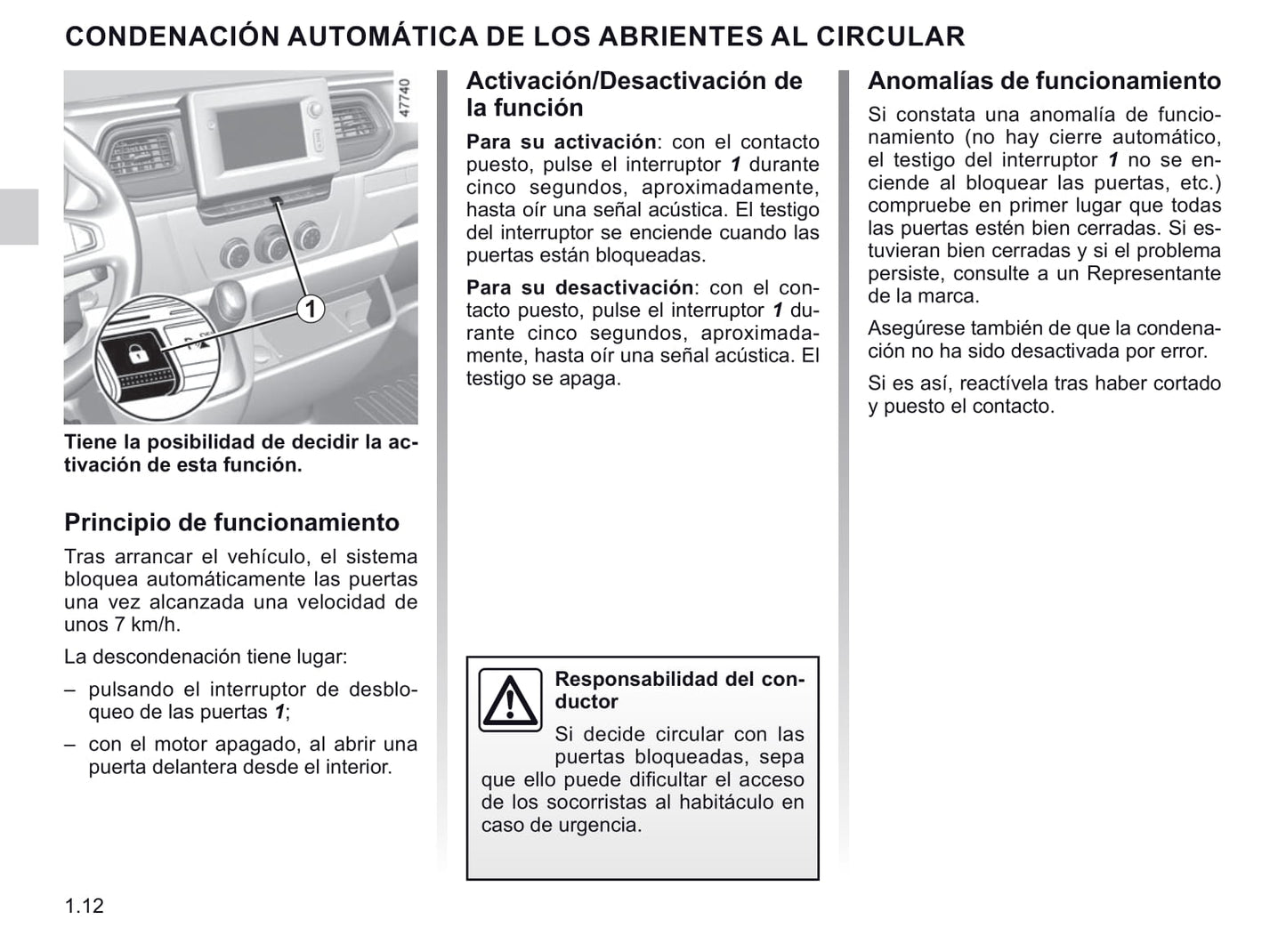 2020-2021 Renault Master Owner's Manual | Spanish